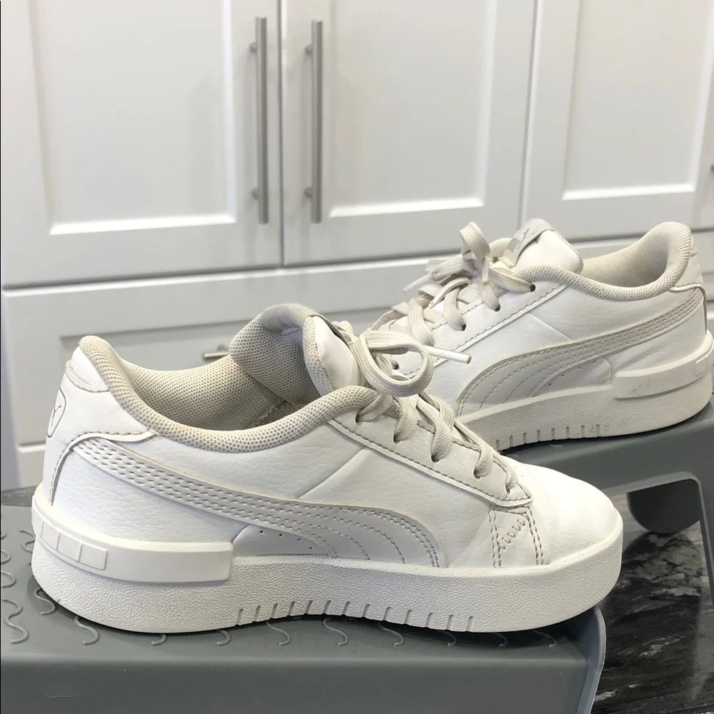 Puma Jada Kids Sneakers | Size CA 12 /US 12C / EU 29 | White Silver | Low-Top - Picture 6 of 11